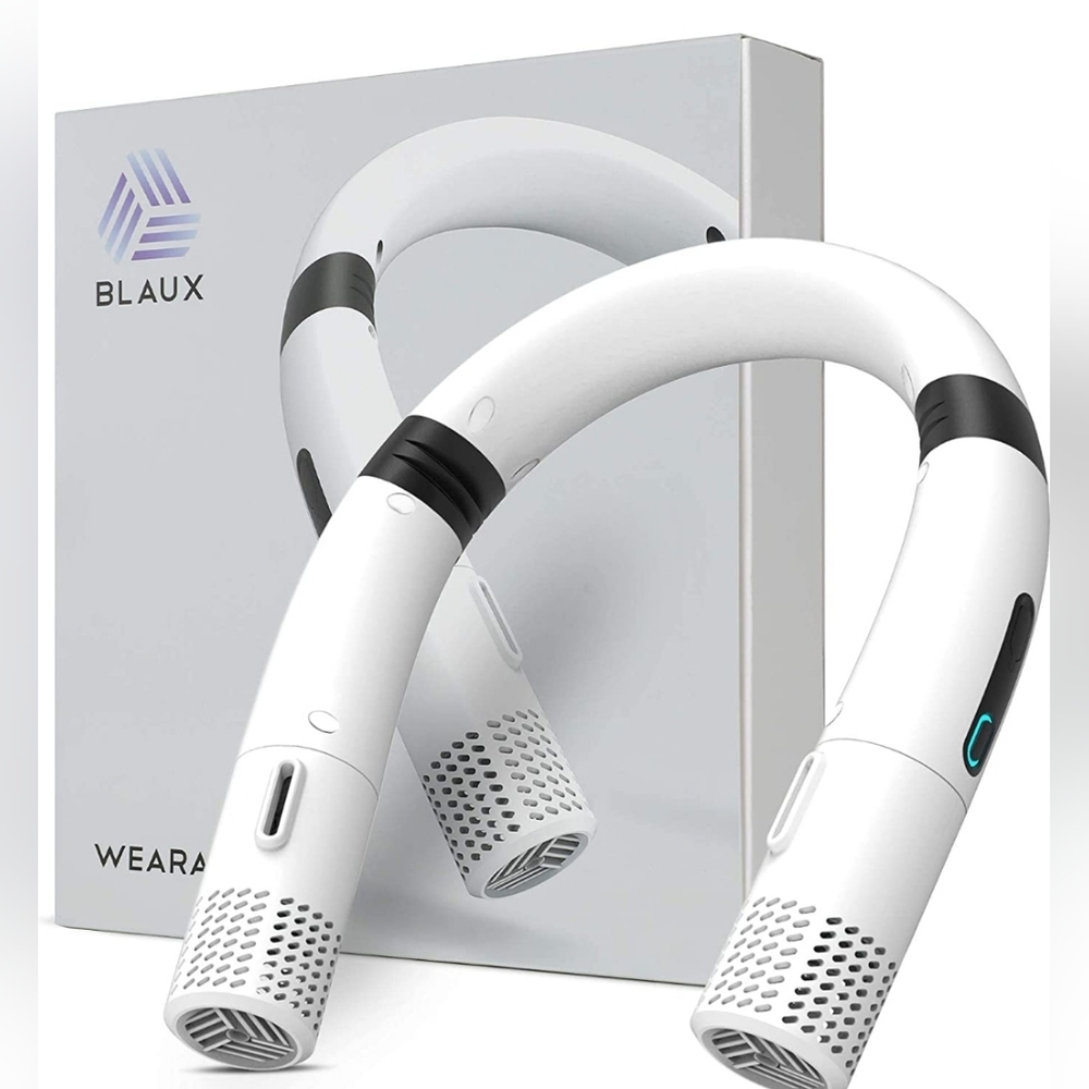 BLAUX Wearable Fan Portable Neck Fan Rechargeable Battery long lasting SEALED!